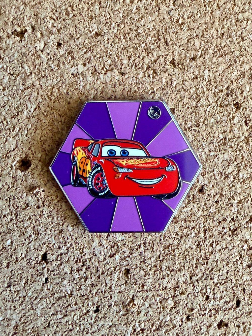 Disney World Hidden Disney Wave A 2026 Enamel Diamond Pin - Lightning McQueen